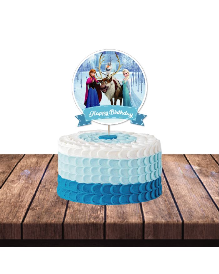 Festiko® 1 Pc Frozen Theme Happy Birthday Cake Topper, Frozen Theme 1/2  Birthday Supplies