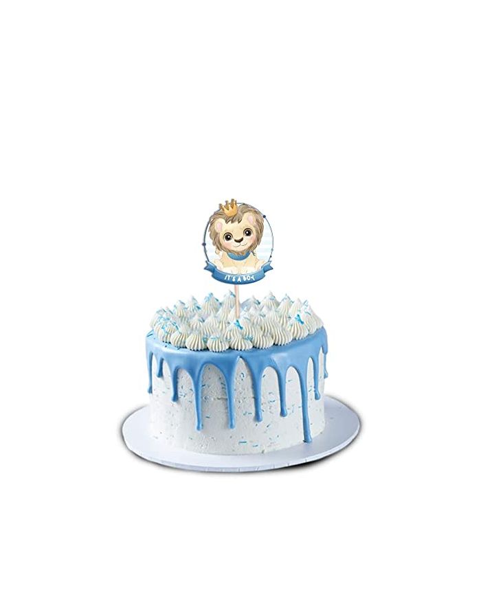 Welcome Baby Lion Cake Toppers (1 Pc), Baby Lion Welcome Party Items, Cake  Decoration Supplies