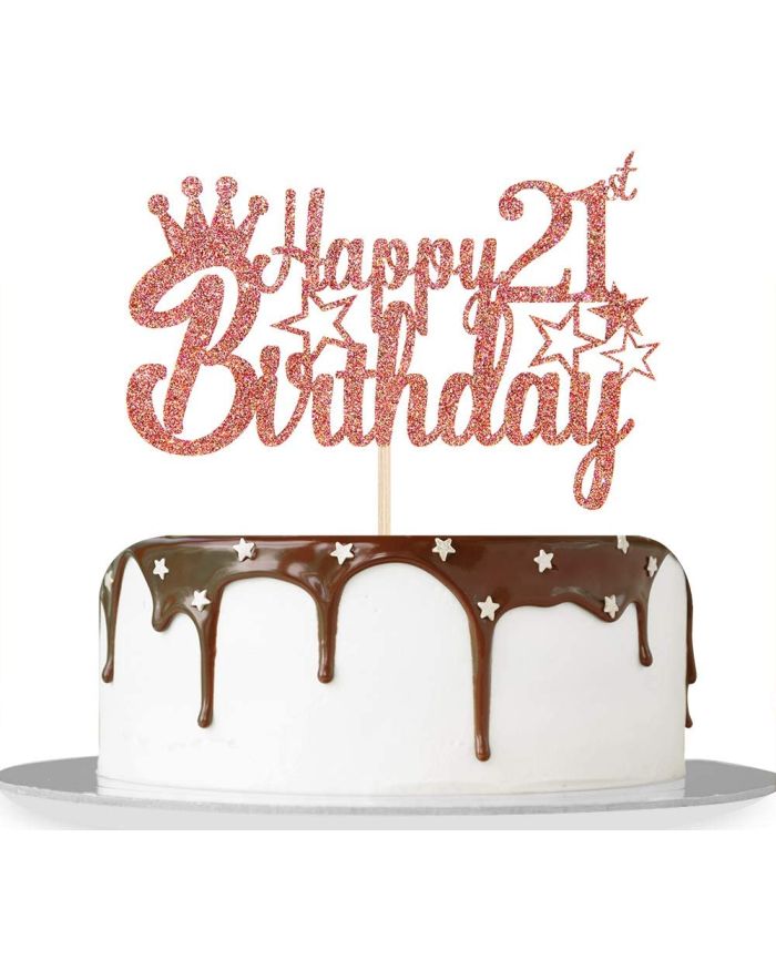 Happy 21st Birthday Vanilla Cake delivered
