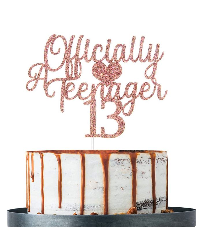Amazon.com: Qertesl 13 Official Teenager Cake Topper, 13th Birthday Cake  Topper, Hello 13 Cake Topper, Cheers to 13 Years, Boy Girl 13th Birthday  Party Cake Decoration (blue) : Grocery & Gourmet Food