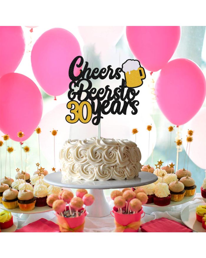 Buy Cheers to 30 Years 30th Birthday Cake Topper 30 Birthday Online in  India - Etsy