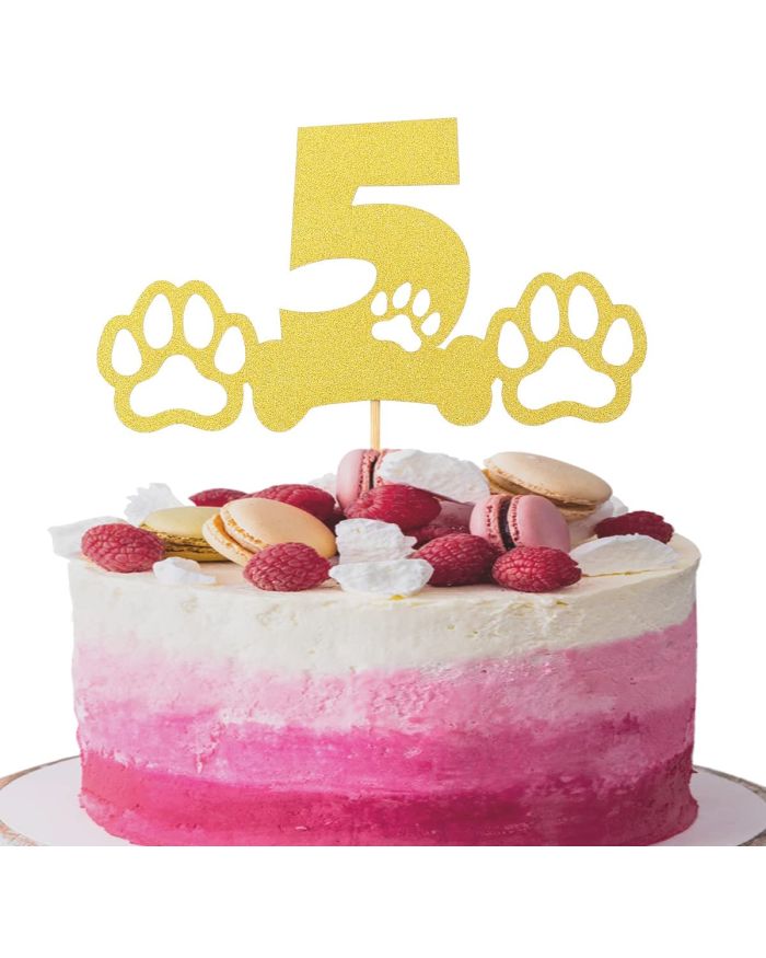 Jenrtvis Happy 5th Birthday Cake Topper, 5th Birthday Cake India | Ubuy