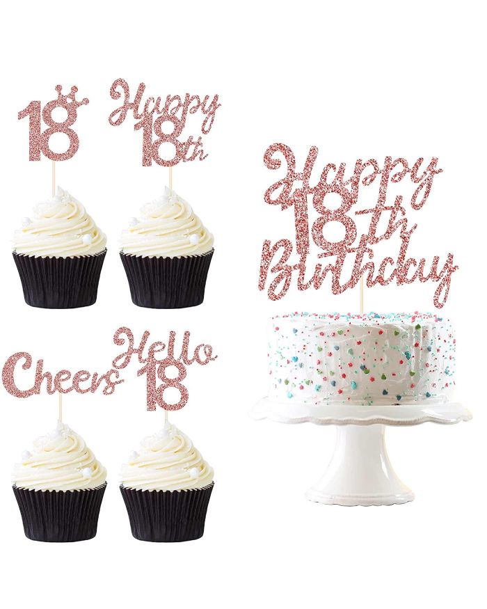 18th Birthday Acrylic Cake Topper - 18 Years Old - Eighteenth | eBay