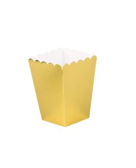 Festiko® 10 Pcs Gold Popcorn Boxes, Popcorn Boxes for Kids Party, Popcorn Box, Return Gift Boxes, Party Favor Boxes, Solid Color Popcorn boxes