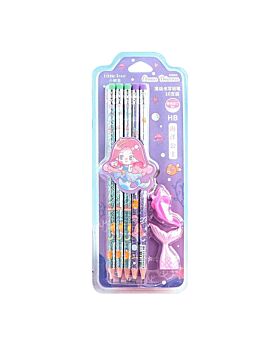 Festiko® Set of 12 Pcs Ocean Princess Pencil Eraser Set B, Mermaid Theme Stationery Set, Birthday Return Gifts for Kids