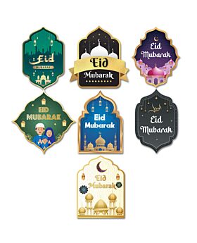 Festiko® Set of 35 Pcs Thank You Stickers for Ramadan/Eid, Stickers for Ramadan, Eid Party Supplies