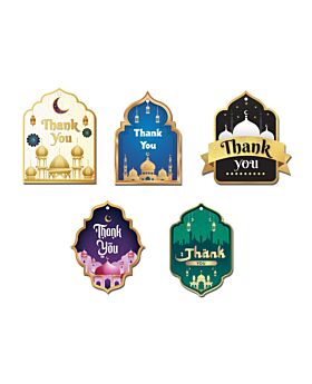 Festiko® Set of 10 Pcs Thank You Tags for Ramadan/Eid, Gift Tags for Ramadan, Eid Party Supplies
