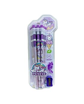 Festiko® Set of 14 Pcs Unicorn Theme Pencil Eraser Set B, Unicorn Theme Stationery Set, Birthday Return Gifts for Kids