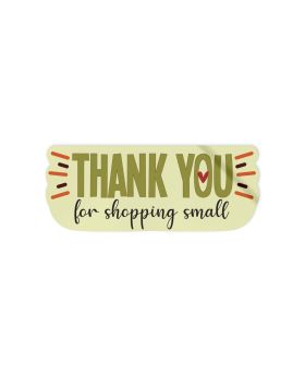  "Thank You" Stickers, Stationary supplies, Gift packing, Return Gifts, Package stickers (Green)