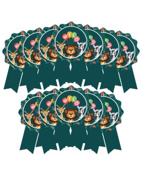  Animal & Jungle Theme Badges (12 Pcs), theme birthday supplies, return gifts for kids, gift accessories, party items, animal & jungle theme stationary supplies