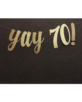 70th Birthday Banner 70th Birthday Party Decor70th Birthday Party Glitter Banners
