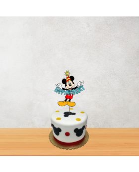 Mickey Mouse Theme Birthday Party Decoration Item Combo Pack, Mickey Happy Birthday Decoration, Mickey Mouse Themed Party Supplies (Cake Topper)