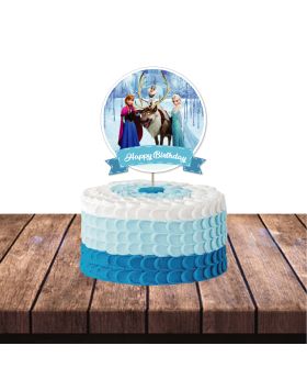 Festiko® 1 Pc Frozen Theme Happy Birthday Cake Topper, Frozen Theme 1/2 Birthday Supplies, Frozen Theme Cake Decoration Supplies, Frozen Party Decorations, Frozen Theme Supplies
