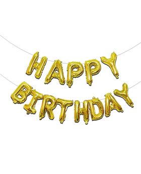  Golden Happy Birthday Foil Balloons, Birthday Decorations, Birthday Celebration, Party Decoration Supplies