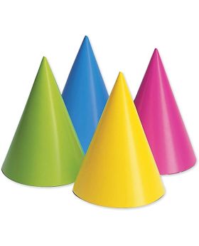 Festiko® 20 Pieces Assorted Colorful Party Hats Birthday Colorful Party Cone Hats Birthday Paper Hats Tapered Birthday Party Hats DIY Party Cone Hats for Pets, Kids & Adults Birthday Party, 4 Colors