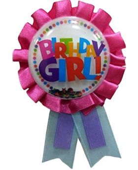 Festiko® 1 Pc Birthday Girl Badge, Badge For Birthday Girl, Birthday Party props (Black Colour), Party Wearables