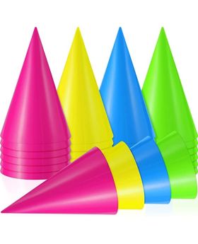 Festiko® 40 Pieces Assorted Colorful Party Hats Birthday Colorful Party Cone Hats Birthday Paper Hats Tapered Birthday Party Hats DIY Party Cone Hats for Pets, Kids & Adults Birthday Party, 4 Colors