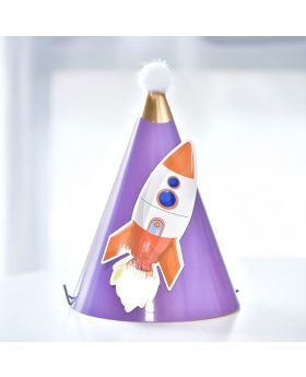 Festiko® 12 Pcs Space Theme Cone Party Hats, Theme Birthday Supplies, Return Gifts for Kids, Gift Accessories, Party Items, Paper Cone Party Hats/ Cap, Party wearables