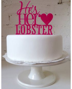 "He's her lobster" Cake Topper, Friends Theme Cake Decoration Supplies
