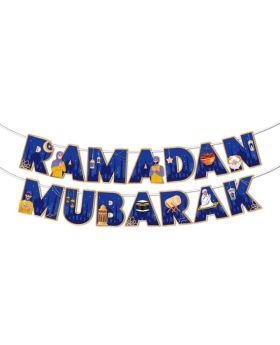 Festiko 1 Pc Ramadan Mubarak Banner Decoration, Ramadan Banner, Hanging Decorations For Eid, Eid Decorations, Ramadan Decorations