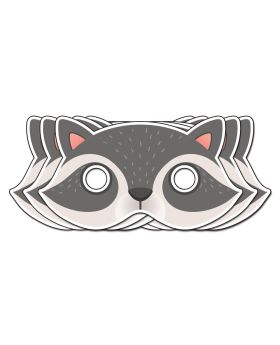 Festiko® Racoon Theme Face Masks, Racoon Theme Party Supplies, Return Gifts for Kids, Racoon Theme Party Items,Face Masks for Kids