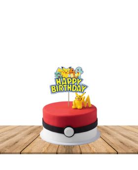 Pokemon Theme Cake Topper, Pokemon Theme Birthday Decorations, Birthday Party Items 