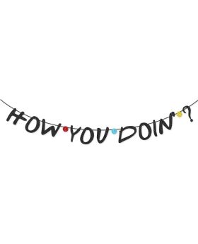 "How You Doin" Banner for Friends Theme, Party Supplies