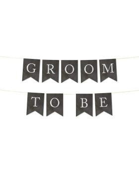 "Groom to be" Banner with String/Vintage Chalkboard Cardstock/ Decoration For Groom Shower & Bachelorette Party Décor 