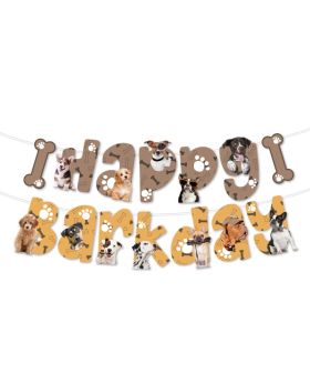 Festiko® 1 Pc Happy Barkday Banner With Ribbon For Dog's Birthday, Hanging Decoration Supplies For Dogs, Dog Birthday Supplies, Pet Birthday Decoration