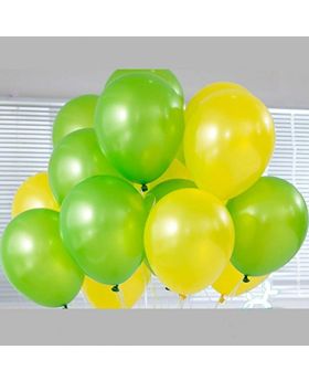 Pack of 51 Metallic Green And Yellow Balloon For jungle Theme Party Birthday