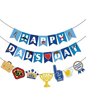 Festiko® Happy Dad's Day Banner With Cutout Sign Banner, Father's Day Decoration Supplies, Father's Day Combo, Fathers day Decoration Items
