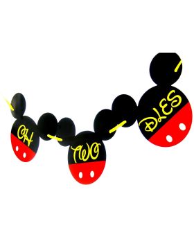 "OH TWO DLES!" Mickey Mouse Birthday Banner, Mickey Theme Birthday Decorations, 2nd birthday Party Decoration Supplies