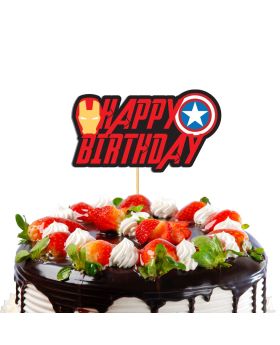 Festiko 1 Pc Superhero Theme I Am One Happy Birthday Cake Topper, Superhero Theme Cake Topper For Kids Birthday