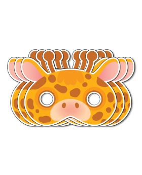 Festiko® Giraffe Theme Face Masks, Giraffe Theme Party Supplies, Return Gifts for Kids, Giraffe Theme Party Items,Face Masks For Kids