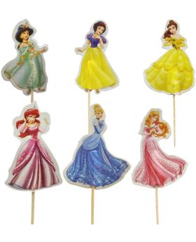 24pcs- Princess Cupcake Toppers, Party decoration supplies, Cupcake Decorations, Cake Topper for Princess Theme Party Decorations 
