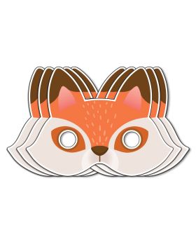 Festiko® Fox Theme Face Masks, Fox Theme Party Supplies, Return Gifts for Kids, Fox Theme Party Items,Face Masks for Kids