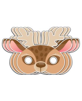 Festiko® Deer Theme Face Masks, Deer Theme Party Supplies, Return Gifts for Kids, Deer Theme Party Items,Face Masks for Kids