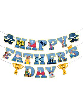 Festiko® Happy Father's Day Banner Decoration, Father's Day Decoration Supplies, Father's Day Super Combo, Fathers day Party Decoration