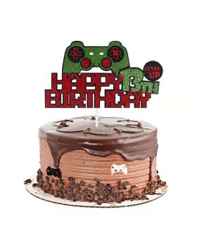 13th Birthday Cake Topper for Gamers, Cake Decorations Gaming Theme