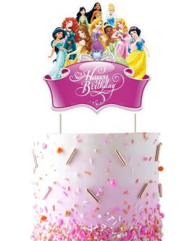 Princess Theme Cake Topper, Birthday Party Supplies