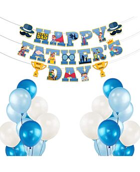 Festiko® Happy Father's Day Combo (Set of 26 Pcs), Father's Day Decoration Supplies, Father's Day Super Combo, Fathers day Party Decoration