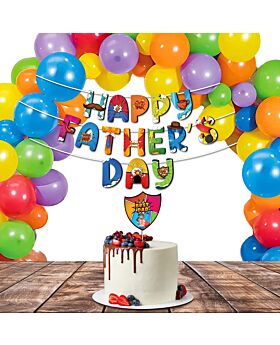 Festiko® Happy Father's Day Combo (Set of 27 Pcs), Superhero Theme Father's Day Decoration, Fathers day Party Decoration