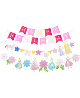 Princess Theme Birthday Banner, Princess Theme Birthday Party Decoration Supplies
