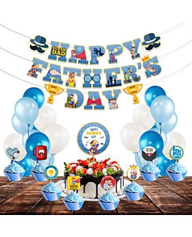 Festiko® Happy Father's Day Combo (Set of 35 Pcs), Father's Day Decoration Supplies, Father's Day Super Combo, Fathers day Party Decoration