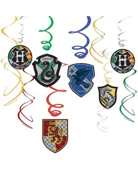 12 pcs- Harry Potter Theme Hanging Swirls Decoration Supplies