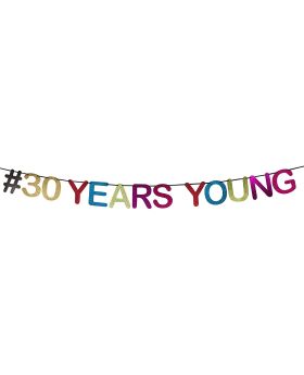 #30 Years Young - 30th Birthday Banner, 30th Birthday Party Decorations by Decora360
