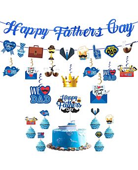 Festiko® Happy Father's Day Combo (Set of 39 Pcs), Father's Day Decoration Supplies, Father's Day Combo, Fathers day Decoration Items