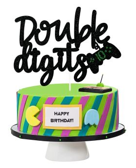 10th Double Digits Birthday Cake Topper For Video Game Boy's 10th Birthday Theme Cake Decoration