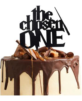 "The Chosen ONE" Cake Topper - Wizard Themed Cake Toppers, Wizard Themed Birthday Party Supplies
