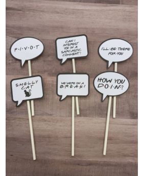 12 pcs- Friends Theme Cupcake Toppers, Cupcake Decoration Supplies, Friends Birthday Party Decorations